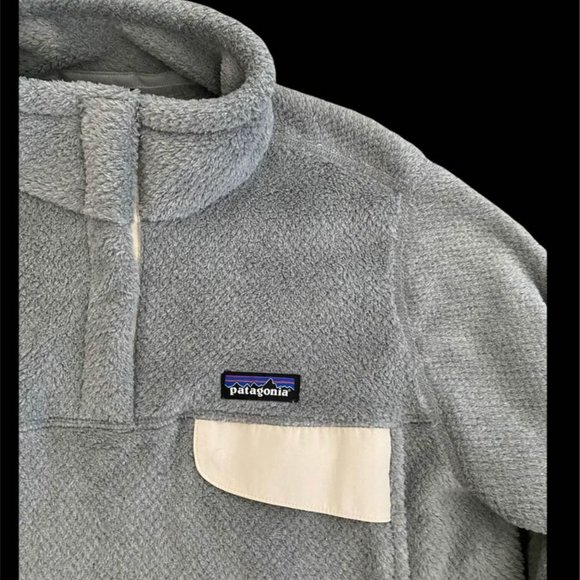 Patagonia re tool snap t pullover women’s size S tailored grey and cream - Picture 3 of 3